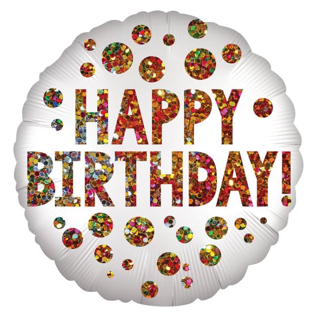Magni Folienballon Orbz Happy Birthday Satin Sequins (1x) (4177401)