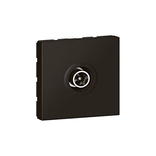 Legrand Mosaic TV-stopcontact, 2 modules, mat zwart, 079182L