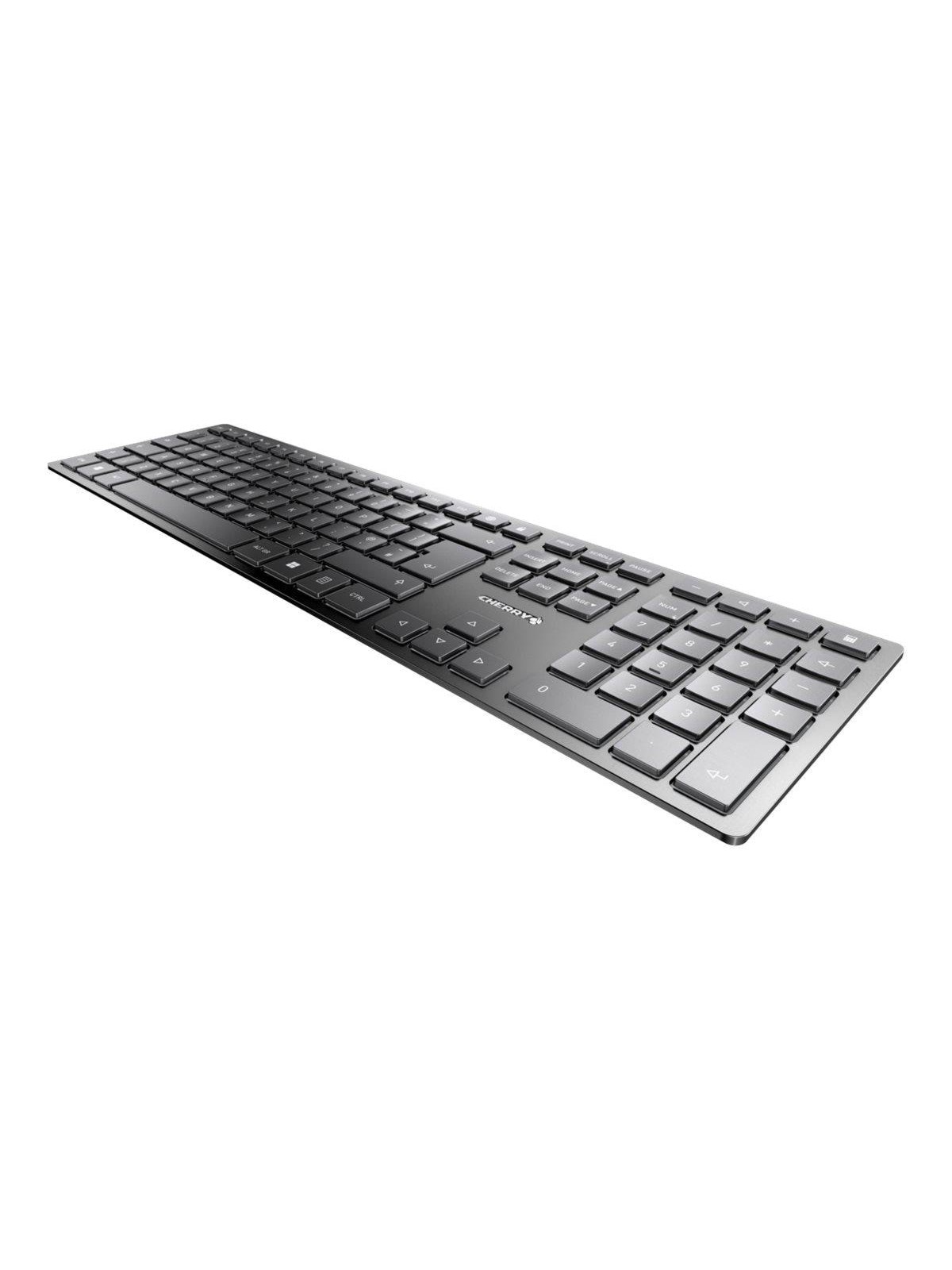 Cherry KW 9100 SLIM - Tastatur - Englisch (UK) - Silber
