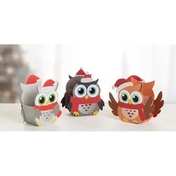 buttinette Bastel-Set Tischlaternen "Weihnachtseulen"