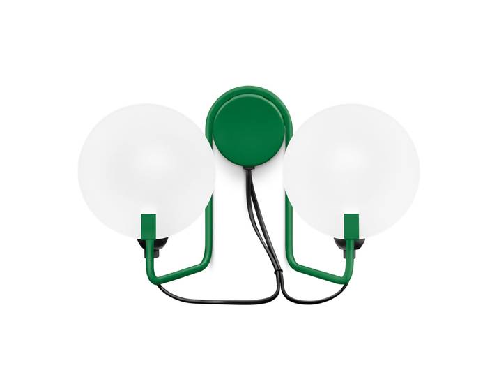 Applique murale Bugia, verte, à 2 lampes - Stilnovo - Salon / séjour - Design - Métal - Multi-ampoules