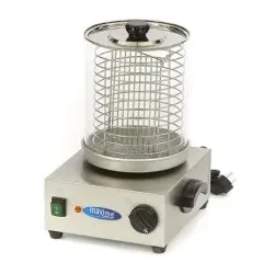 Professionelle Hot-Dog-Maschine mit Glaszylinder Ø20x24cm, einstellbarem Thermostat 30-80°C, 800W Leistung, spülmaschinenfest | Maxima