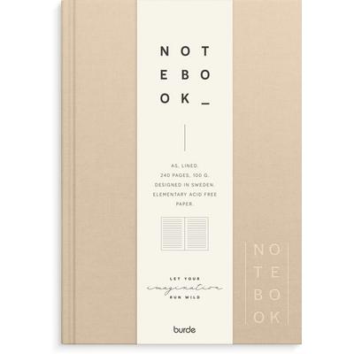 Burde Notizbuch Textil beige liniert A5, Notizbuch von , Burde Publishing AB