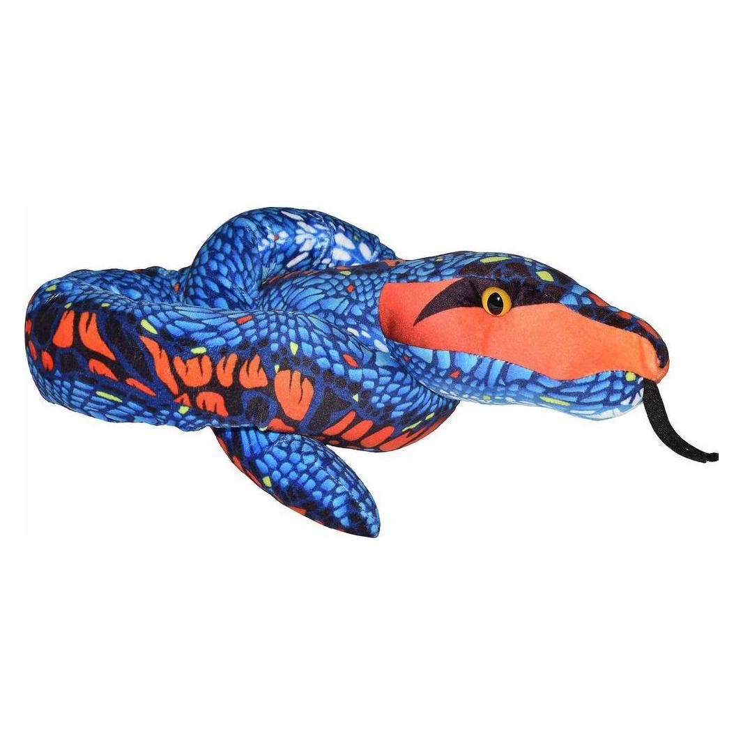 Wild Republic Plüsch Schlange blau und orange 137 cm (23524)