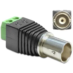 DeLOCK 65416 Kabeladapter BNC 2p Schwarz, Grün, Silber
