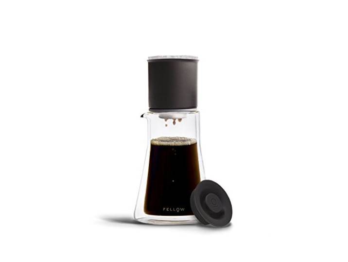 Fellow Pour Over Kaffeebereiter Set mit Dripper und Glaskanne, Mattschwarz Vakuumisolierter Edelstahl-Dripper hält Brühtemperatur konstant, Kaffeezubereiter, Verhältnishilfe, 600 ml, 20 Papierfilter
