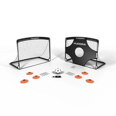 Hudora 73401 - Fußballtor PopUp Target 120 schwarz, 2er Set