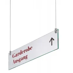 GALERIE Deckenhänger, ESG, 15 x 60 cm, zweischeibig