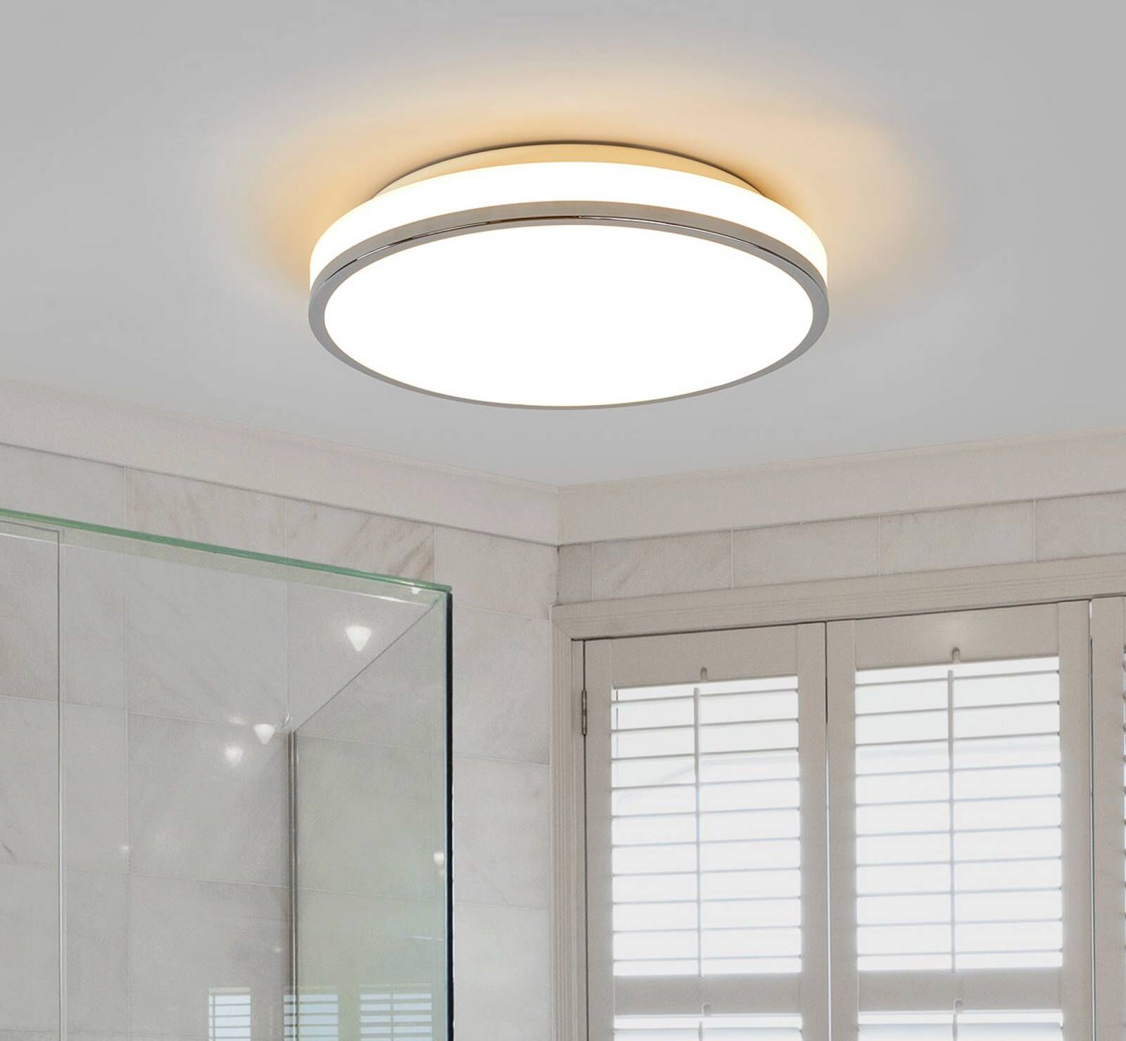 Ceiling Light Lyss Lindby, White / opal, Bathroom, Glass, Modern, Ceiling Light
