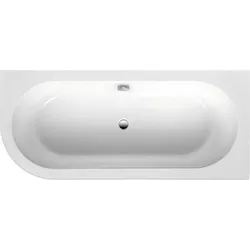 Eck-Badewanne Edena Corner 1780x580x780mm, Rundung links inkl. Wassereineinlauf Evenes