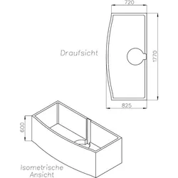Neuesbad Wannenträger für Ravak Magnolia 180x75 SW84415