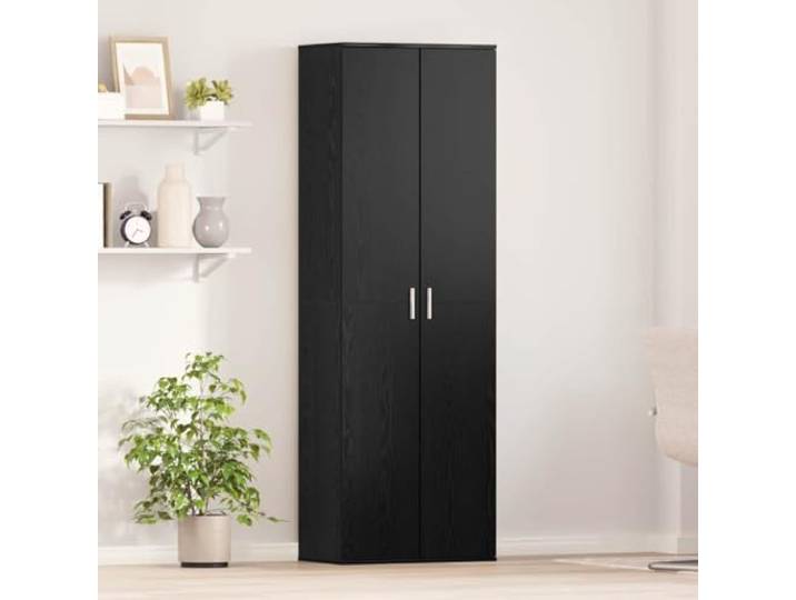 GPWERSDF Highboard 60 x 35 x 180 cm Holzwerkstoff Schwarz Eichen-Optik Rechteckige Form, minimalistische Optik, strukturierte Oberfläche, langlebiges Material, nachhaltige Eleganz, vielseitig