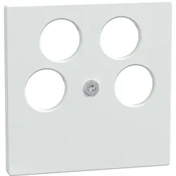 Merten Zentralplatte aws/gl f.Antenn.Dose 4Loch 296525