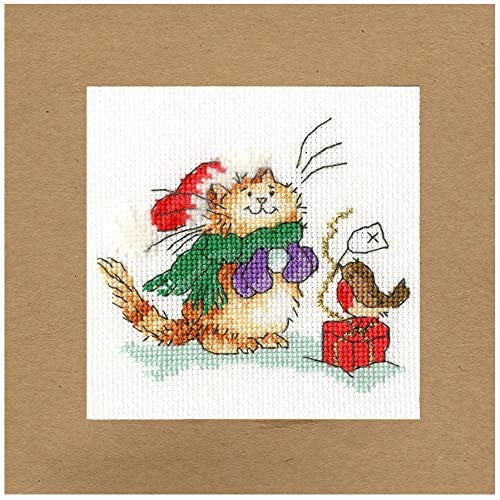 Bothy Threads kruisstik-borduurpakket wenskaart Alleen voor jou met telpatroon en Aida 16, 10 x 10 cm