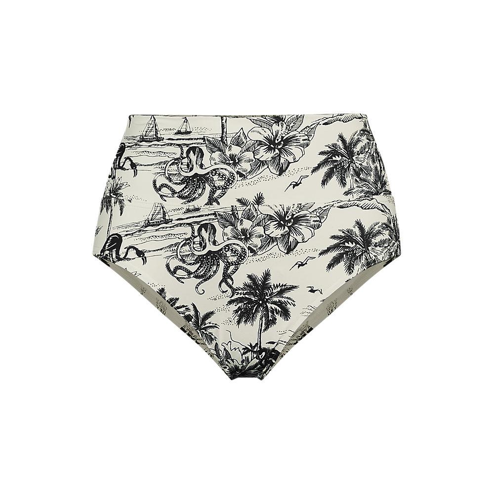 Bikinihose zum Umschlagen, High Waist, für Damen in Plus-Größe, Damen, size: plus, Weiß, Elasthan/Nylon-Mischung, by Lands' End