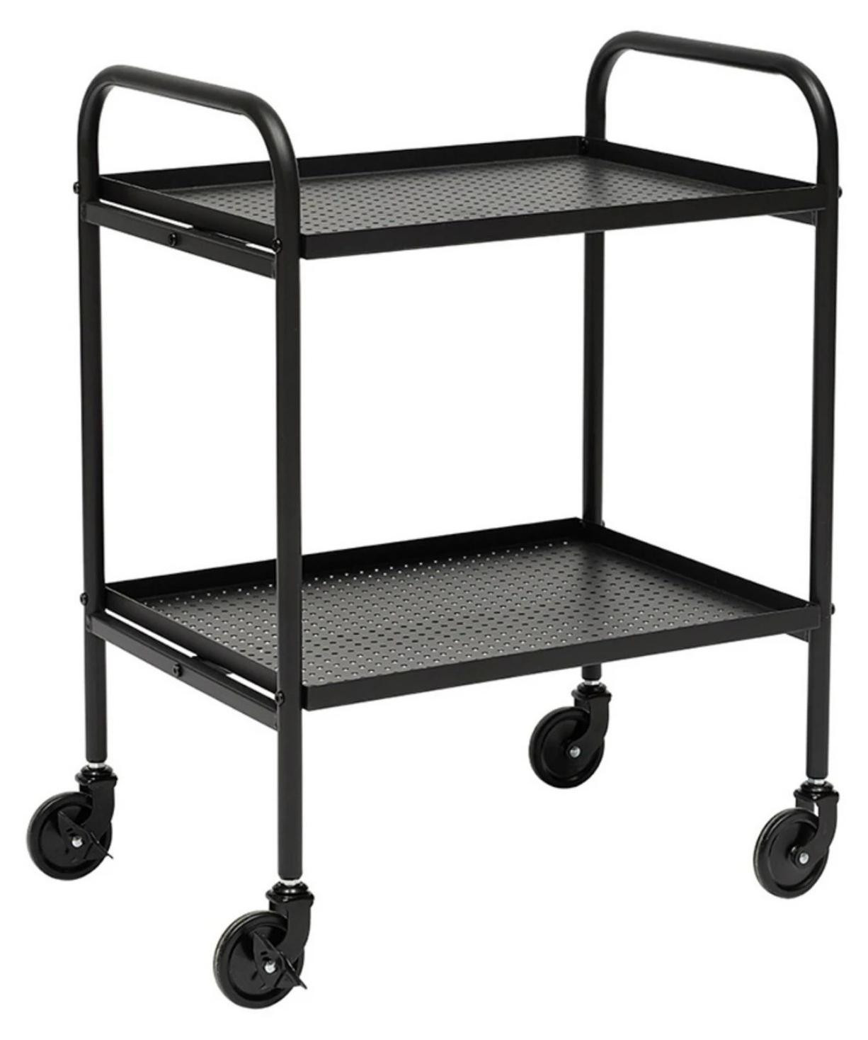 OYOY Maki trolley zwart met wielen, H 70,0 cm x B 52,0 cm x D 37,5 cm