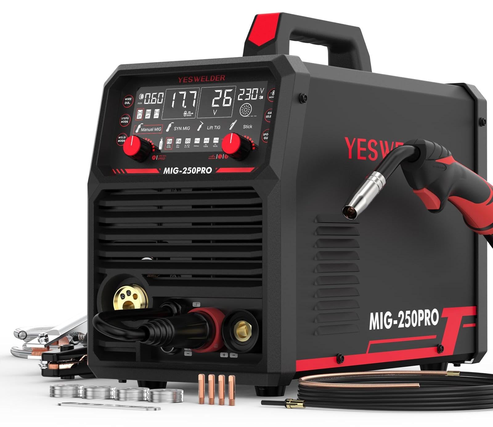 Selius MIG Lasapparaat 250A Multiproces - 230 Volt - Aluminium MIG Lasmachine voor Professioneel Gebruik