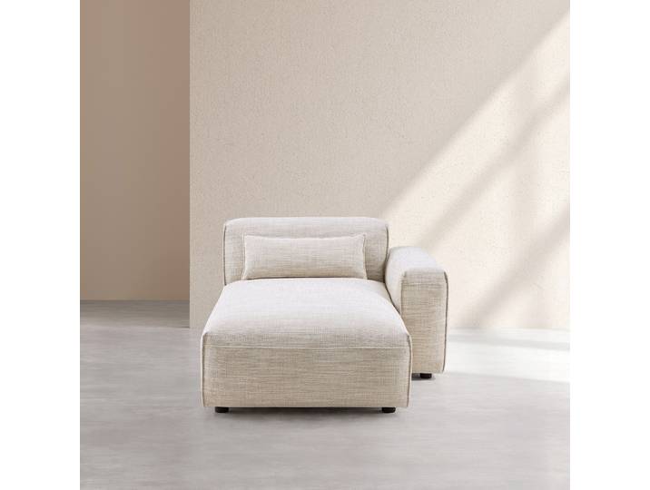 HABITAT - Méridienne d'angle droit en tissu - Beige mélangé - Kofi II