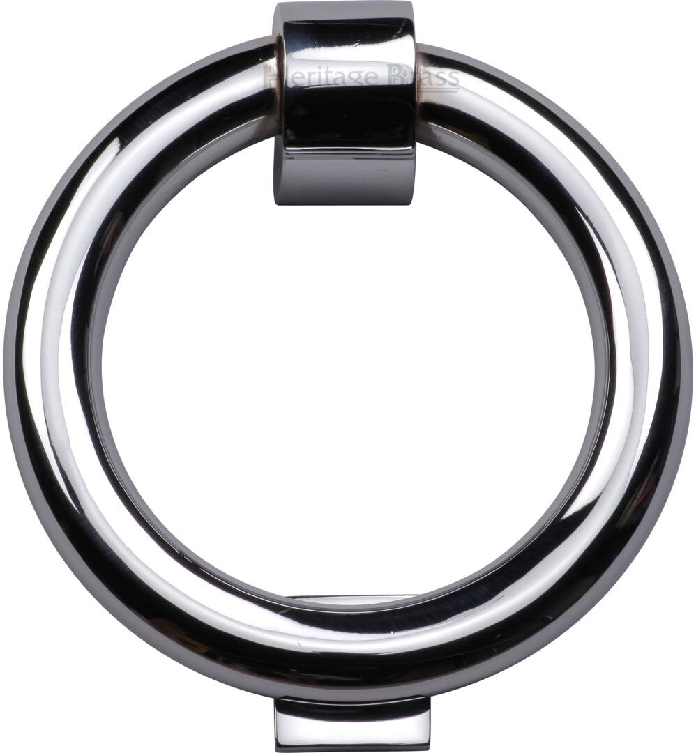Heritage Brass Heritage Ring Knocker Polished Chrome 10.7cm H X 10.7cm W