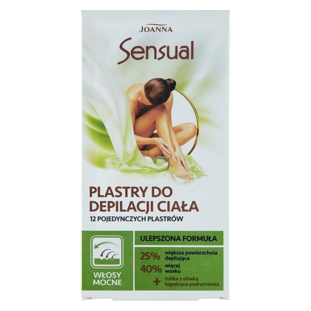 Joanna Sensual Hair Removal Patches Strong Hair 12Pcs + Soothing Olive (12x) (33080505)