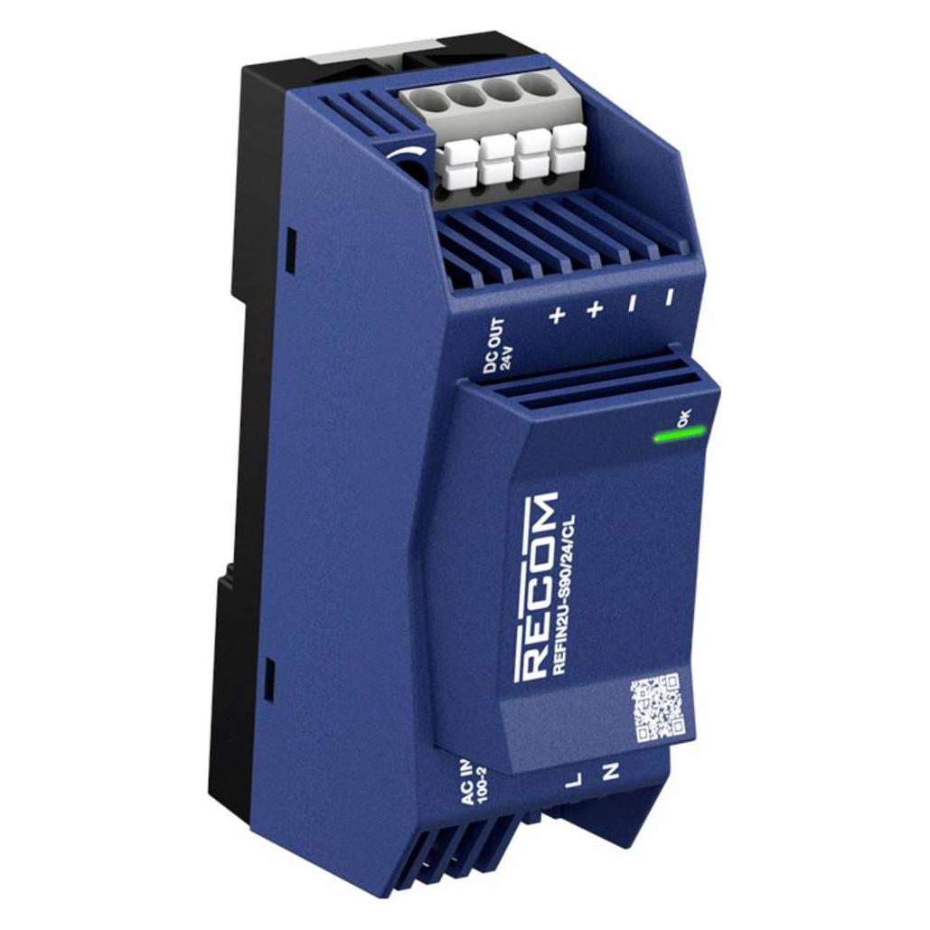 Recom REFIN2U-S90/24/CL AC/DC-Industrienetzteil 24 V Anzahl Ausgänge:1 x Inh (REFIN2U-S90/24/CL)