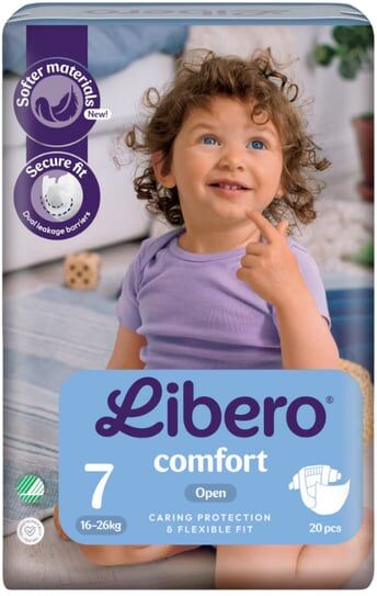 Libero Comfort 7 Fralda 16-26kg   20 Fraldas - Proteção até 12 Horas