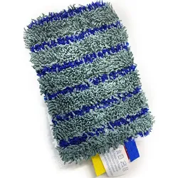 Handpad Mikrofaser Reinigungspad 14 x 9 cm 2-Seitig mit Scheuerseite und Reinigungsseite aus weißer Mikrofaser