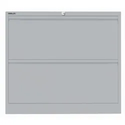 Hängeregistraturschrank | doppelbahnig | 2 HR-Schubladen - 355 silber