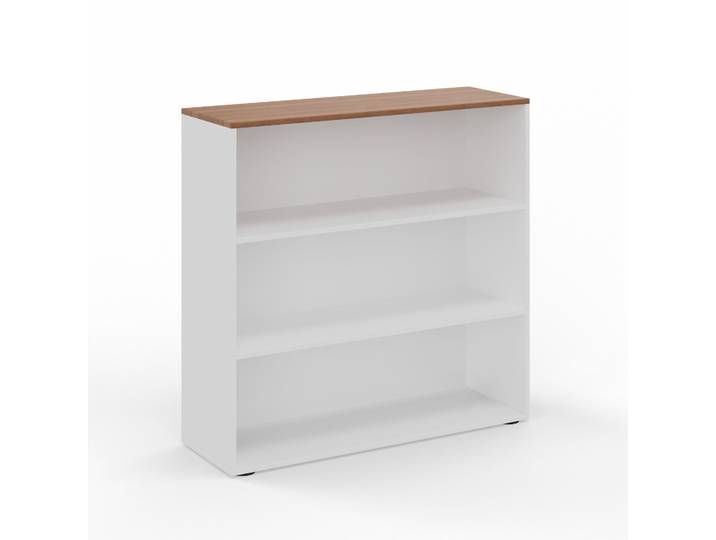 Regal Tradingzone GO Swiss 120.0 x 40.0 cm, Weiss/Nussbaum, 3 Ordner hoch, Neu - Optimal für Büro und Organisation
