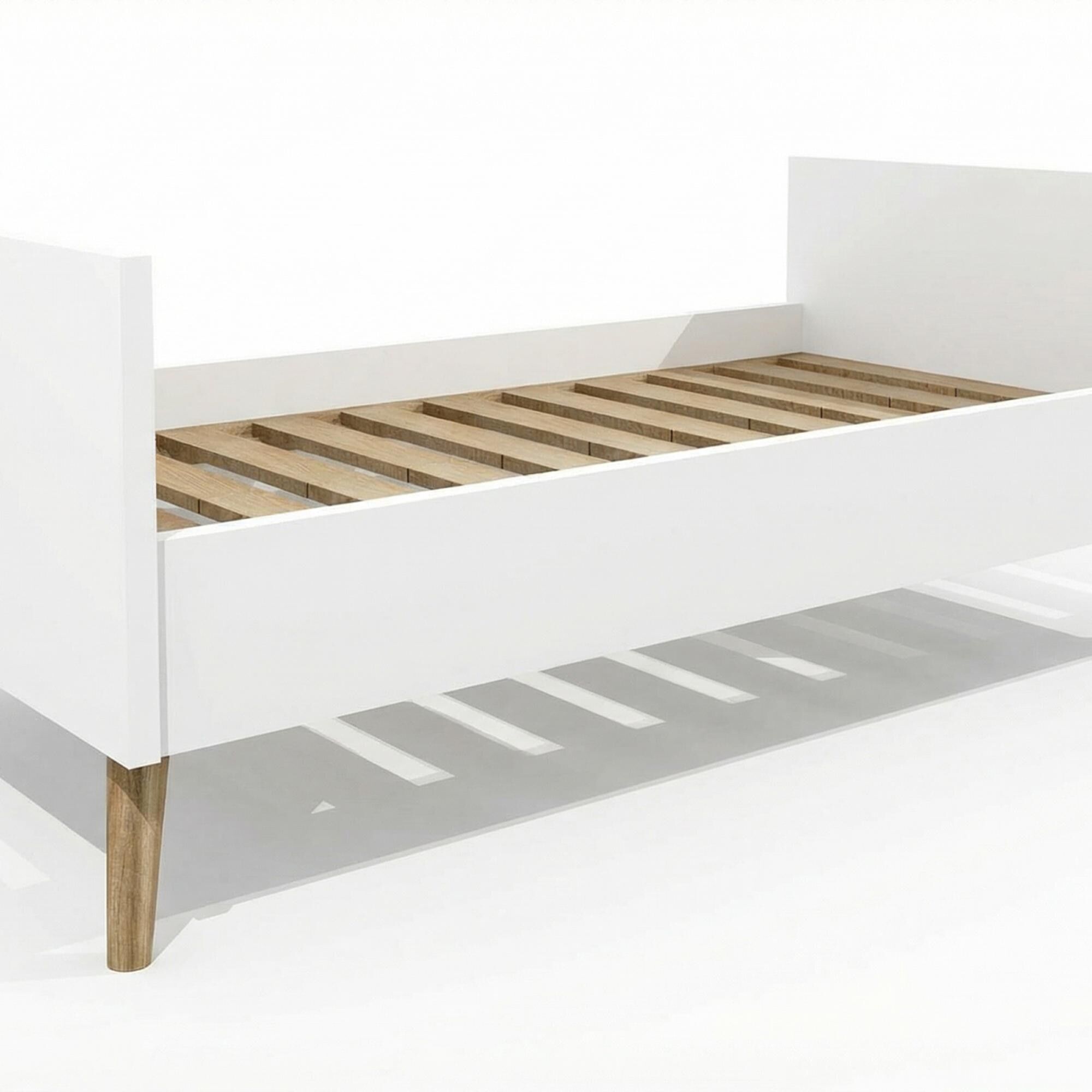 IKID Cuna convertible en cama (140x70) Firenze.  (90.9 X 76.8 X 145 Cm) Blanco niño