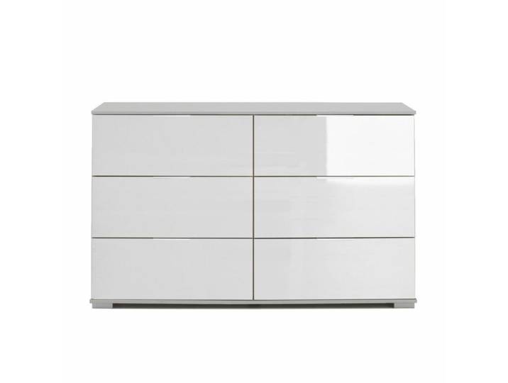 Wimex Easy Plus Sideboard - Dekor weiß, Glas weiß Modern