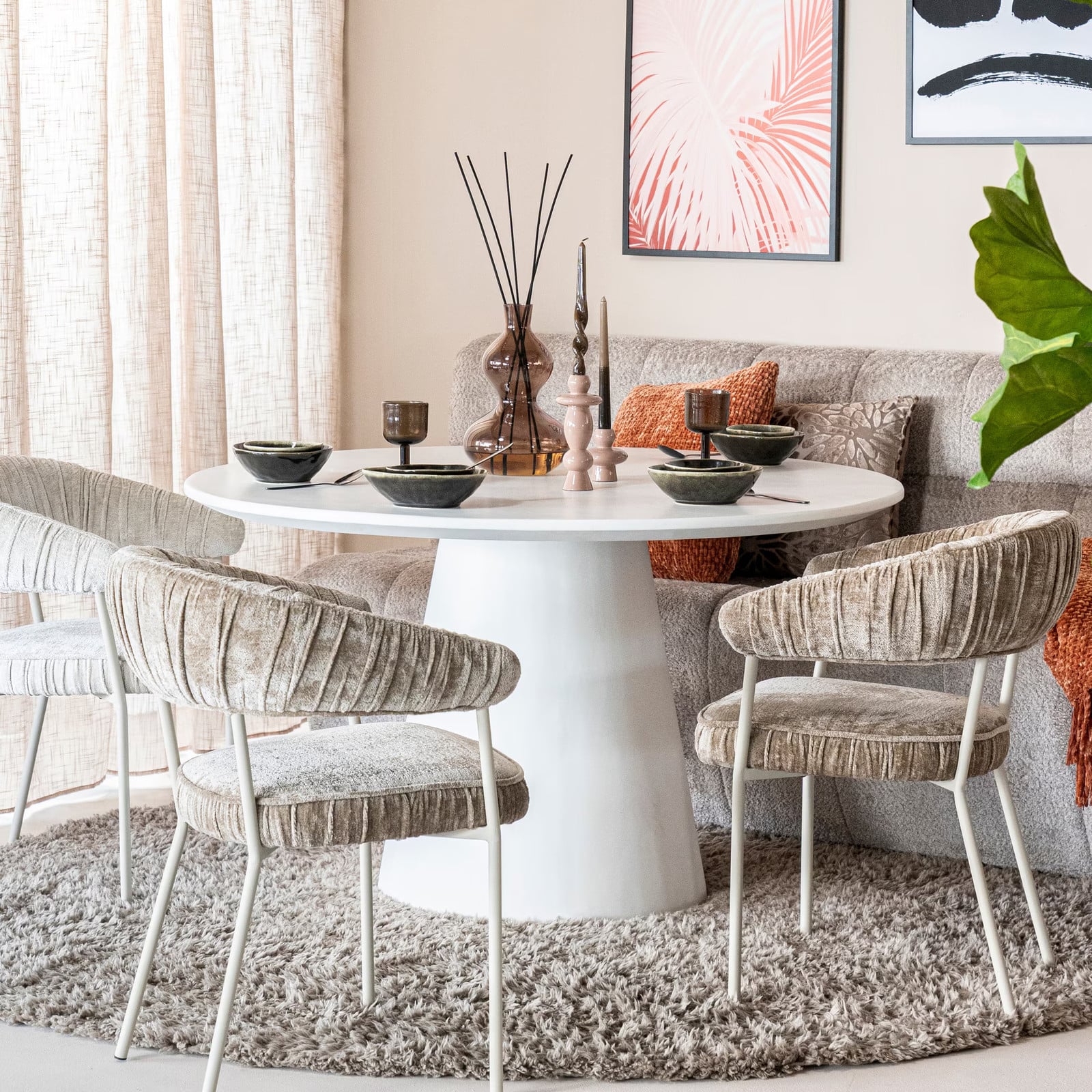 Eleonora Ronde Eettafel Elin 130 cm - Wit