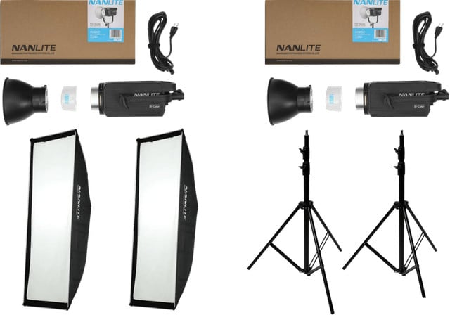 Nanlite FS300B LED Bi-Color Dual Kit met lichtstand en softbox