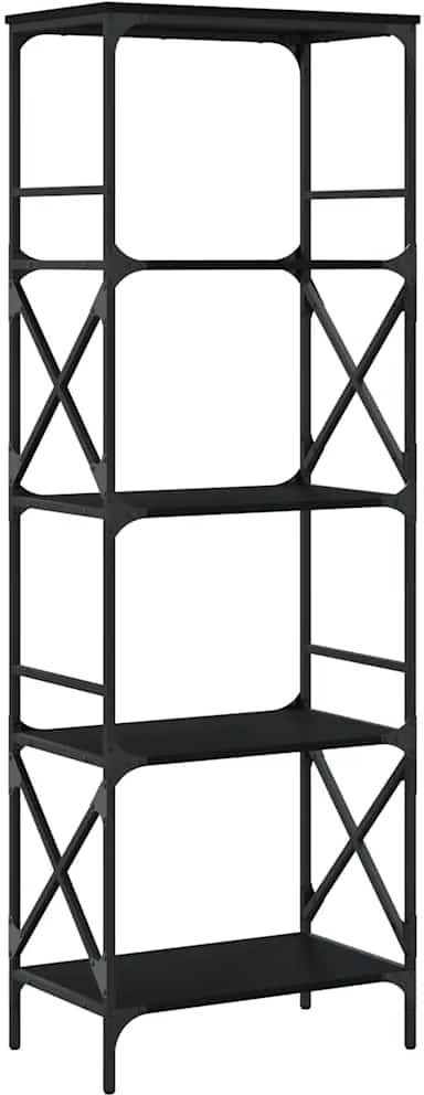 vidaXL Bibliothèque à 5 niveaux noir 59x35x171 cm bois d'ingénierie
