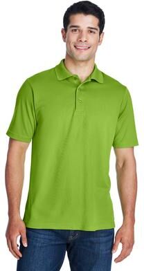 CORE365 88181 Men's Origin Performance Piqué Polo Shirt in Acid Green size 5XL   Polyester