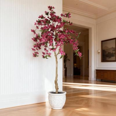 Kodotan sofa 6FT Artificial Bougainvillea Tree, Realistic Flowering Fake Plant for Indoor Home Decor, Potted Faux Tree, 1pc/set