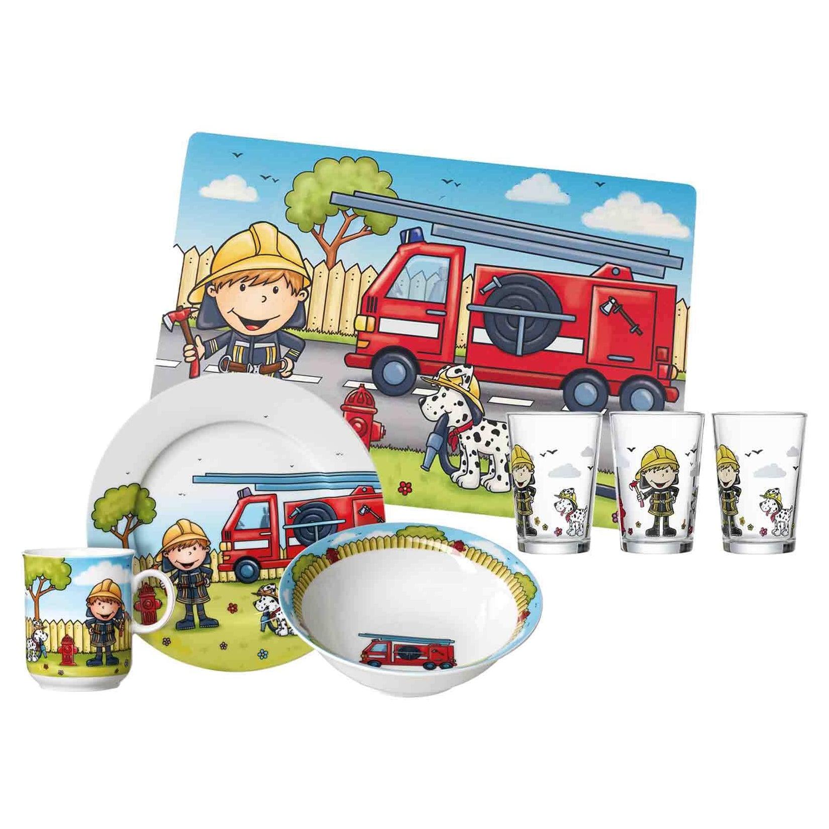 Ritzenhoff & Breker Geschirr-Set mit Kinderbecher Feuerwehrmann Bernie 7-tlg.