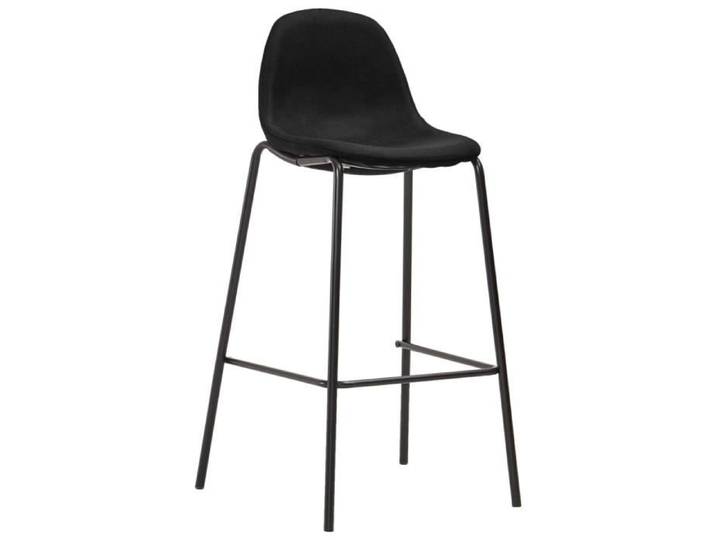 Chaises de bar - AKOZON - Lot de 4 - Tissu Noir - Design Contemporain - Métal Durable