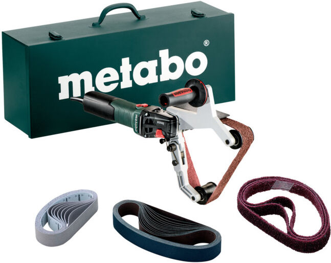 Metabo ponceuse à bande tubulaire RBE 15-180 set mallette de transport en tôle d'acier (602243500)
