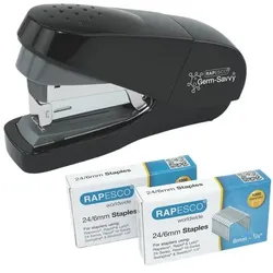 RAPESCO Germ-Savvy Flat-Clinch-Heftgerät »Germ-Savvy ECO 1688« antibakteriell silber, 4x8.4x12.9 cm