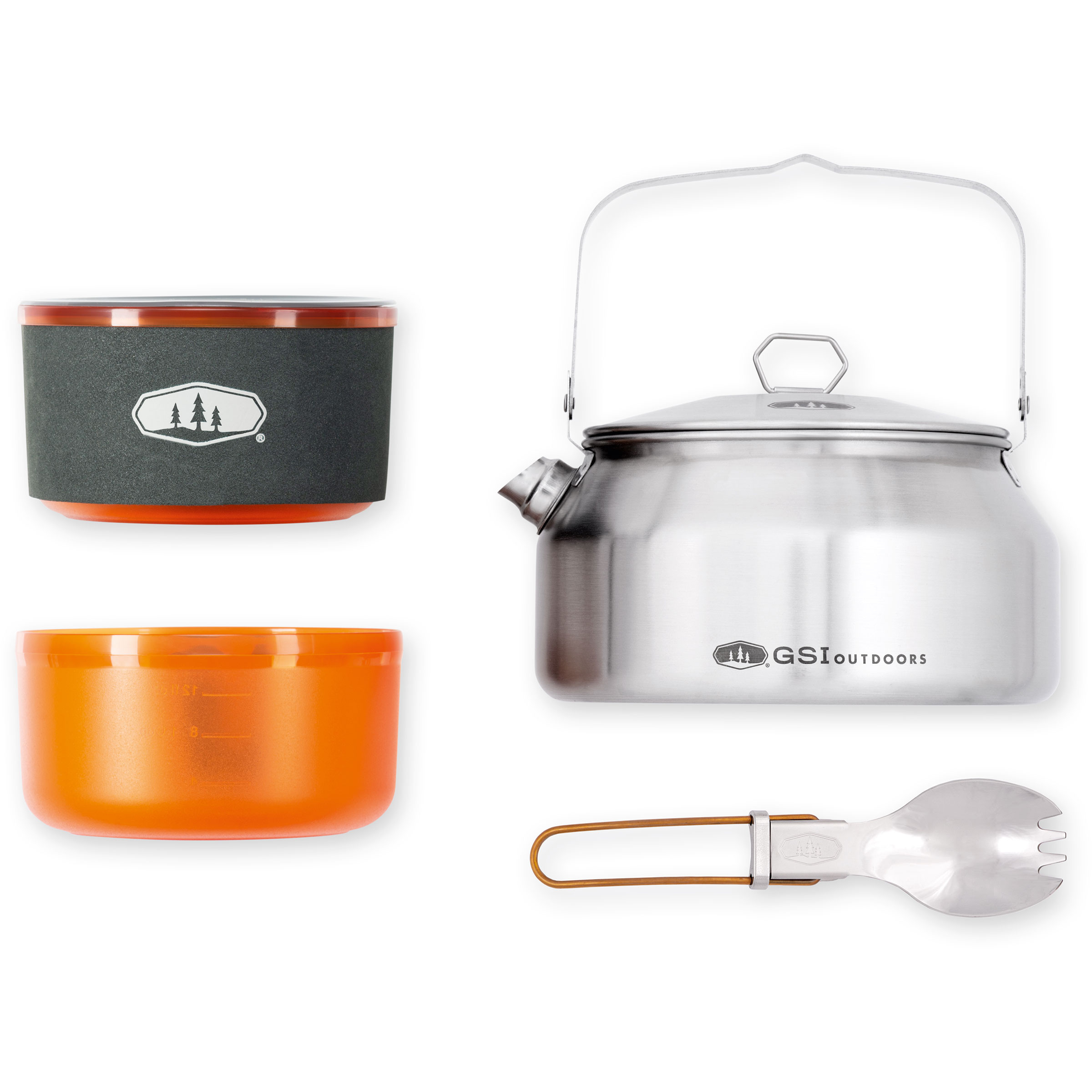 GSI Glacier Stainless Ketalist Wasserkessel Camping Kochgeschirr silber Camping