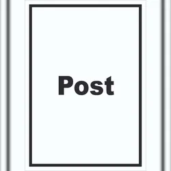 HB-Druck Post Schild mit Text Annahme Brief Paket hochkant A3 Rückseite selbstklebend