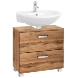 Held-Möbel Waschbeckenunterschrank Bologna Holzoptik Braun Eiche 60 cm