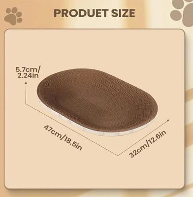 Uplifted Finds Oval Lounge Nest Corrugated Cat Scratcher m