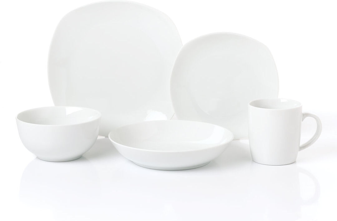 Waterside 30pc Everyday White Porcelain Dinner Set White 30