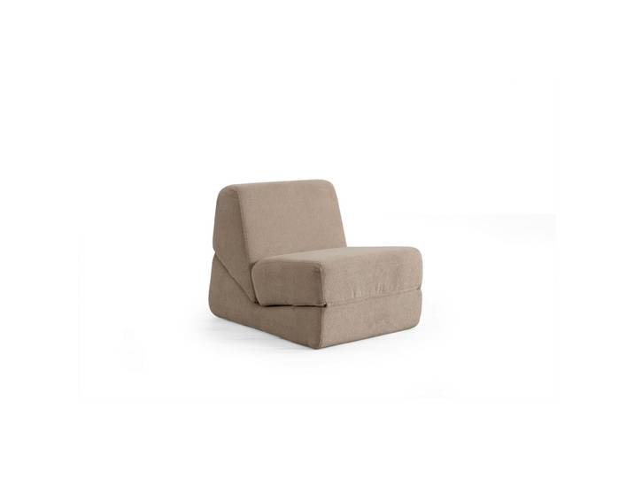 Bettsofa Origami Dunkelcreme Stoff B 100 T 70 cm - Bettsofa