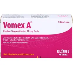 Vomex A Kinder Suppositorien 70mg Forte 5 ST