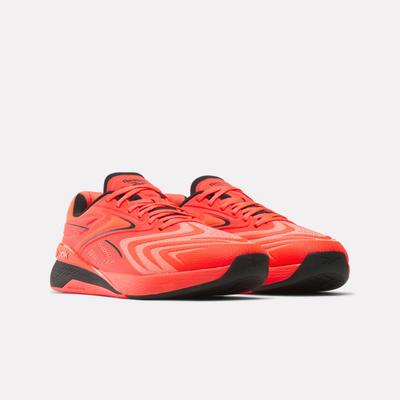 Trainingsschuh REEBOK "NANO X5 EDGE", Herren, Gr. 44, atmungsaktiv, rot (neon cherry), Synthetik, Textil, Schuhe, durch erstklassige Agilität perfekt für Multisport