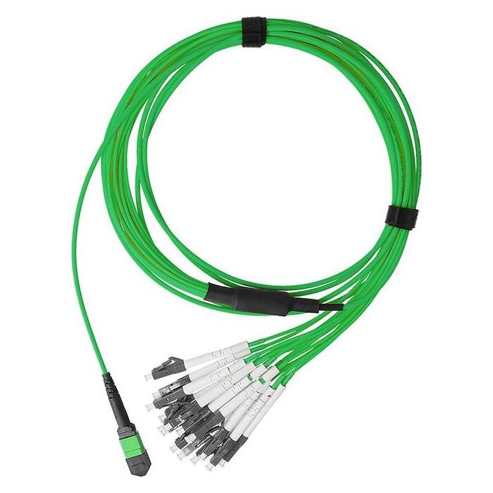 BlueOptics LWL MPO/8xLC Duplex Breakout Kabel OM5 50 Meter (50 m) (22748545)