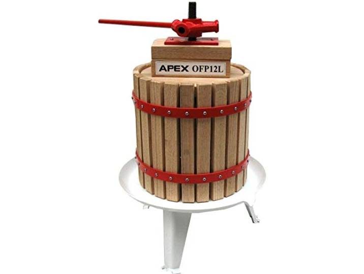 D+L Obstpresse mit 2X Presstuch Maischepresse Weinpresse Apfelpresse AWZ Saftpresse Obst 12L